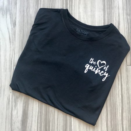 T-Shirt - Heart of Quincy, Black Long Sleeve